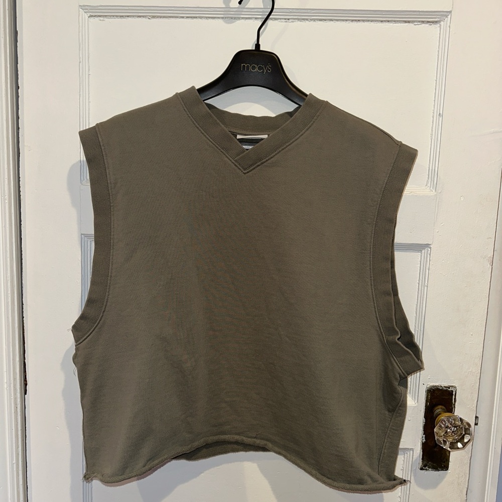 Olive Sleeveless Top